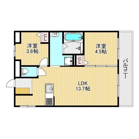 Ｃｈａｉｎｏｎ高石の物件間取画像